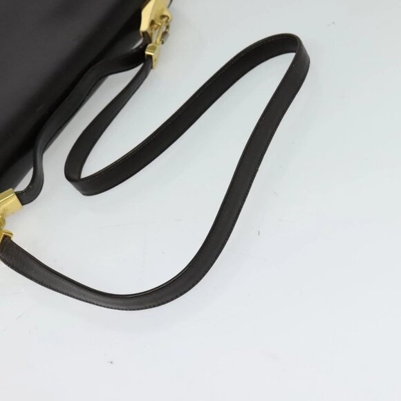 Christian Dior Shoulder Bag Leather Brown Gold - Picture 8 of 16